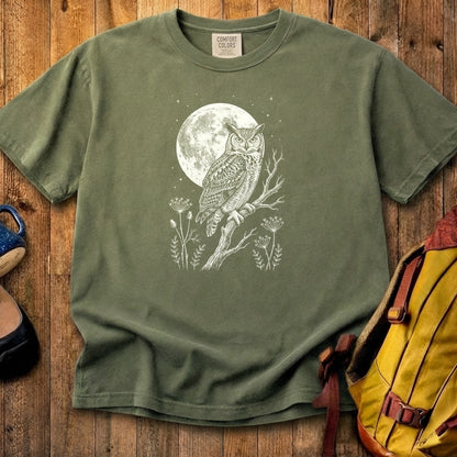 Moonlit Owl Cotton T-Shirt