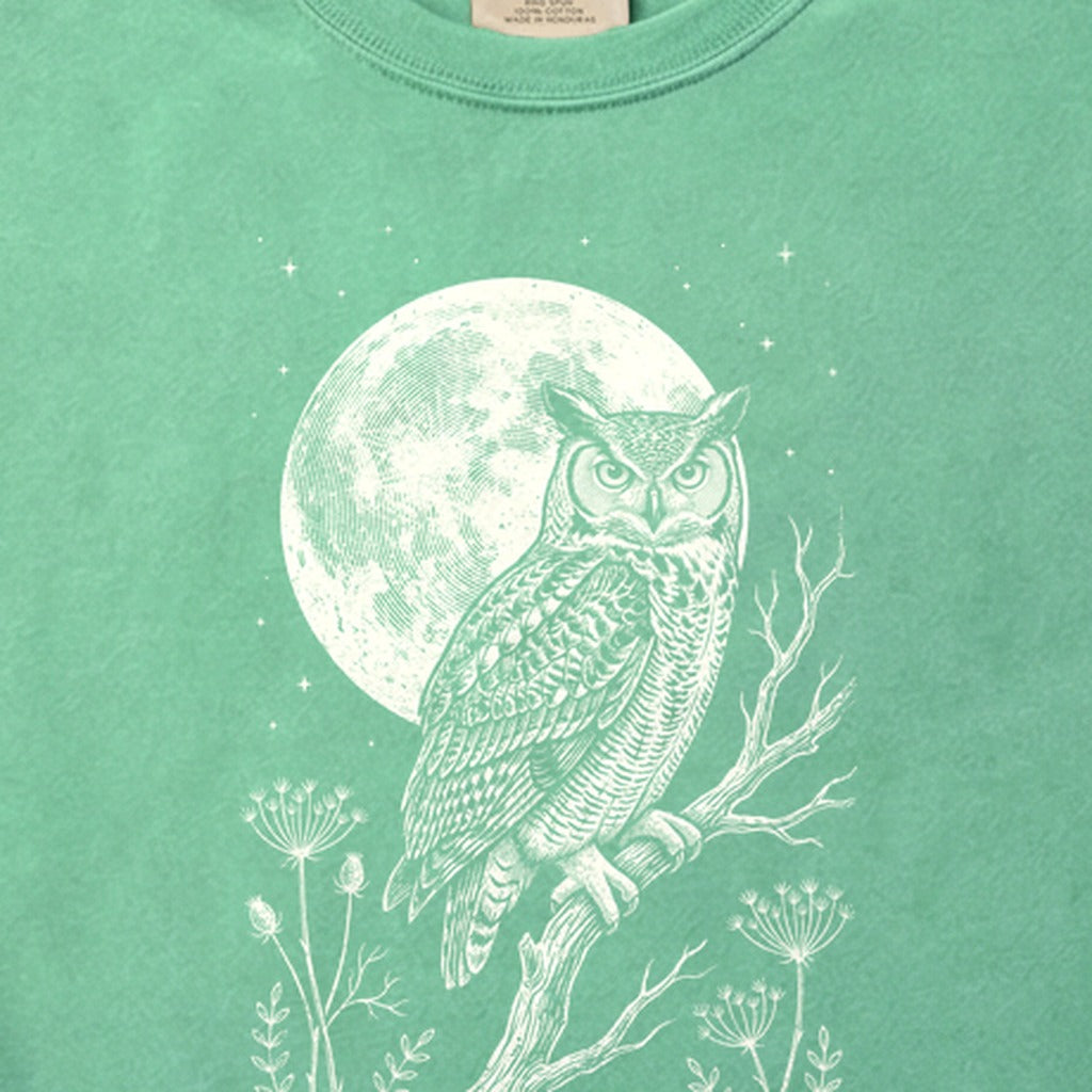 Moonlit Owl Cotton T-Shirt