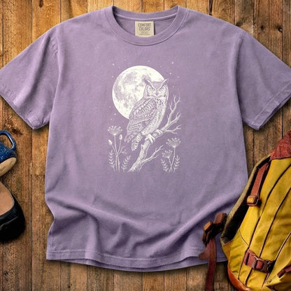 Moonlit Owl Cotton T-Shirt