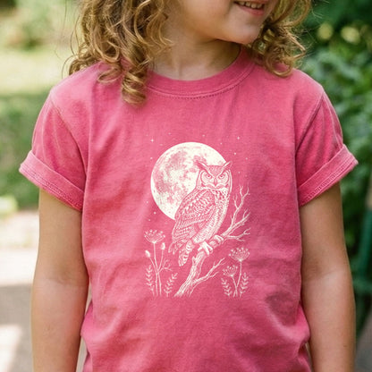 Moonlit Owl Kids Cotton T-Shirt
