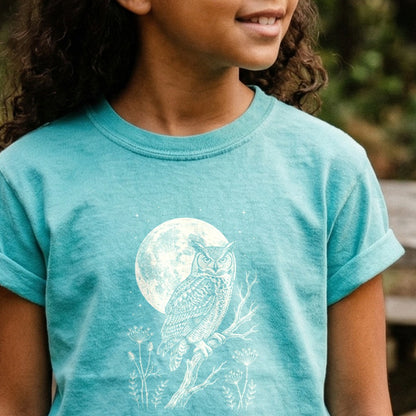 Moonlit Owl Kids Cotton T-Shirt