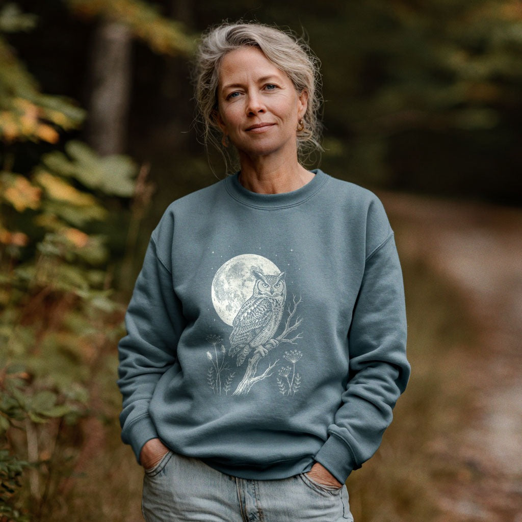 Moonlit Owl Crewneck Sweatshirt