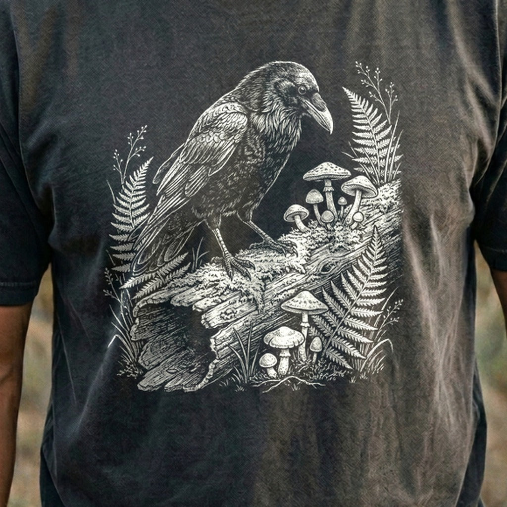 Fall Raven Cotton T-Shirt