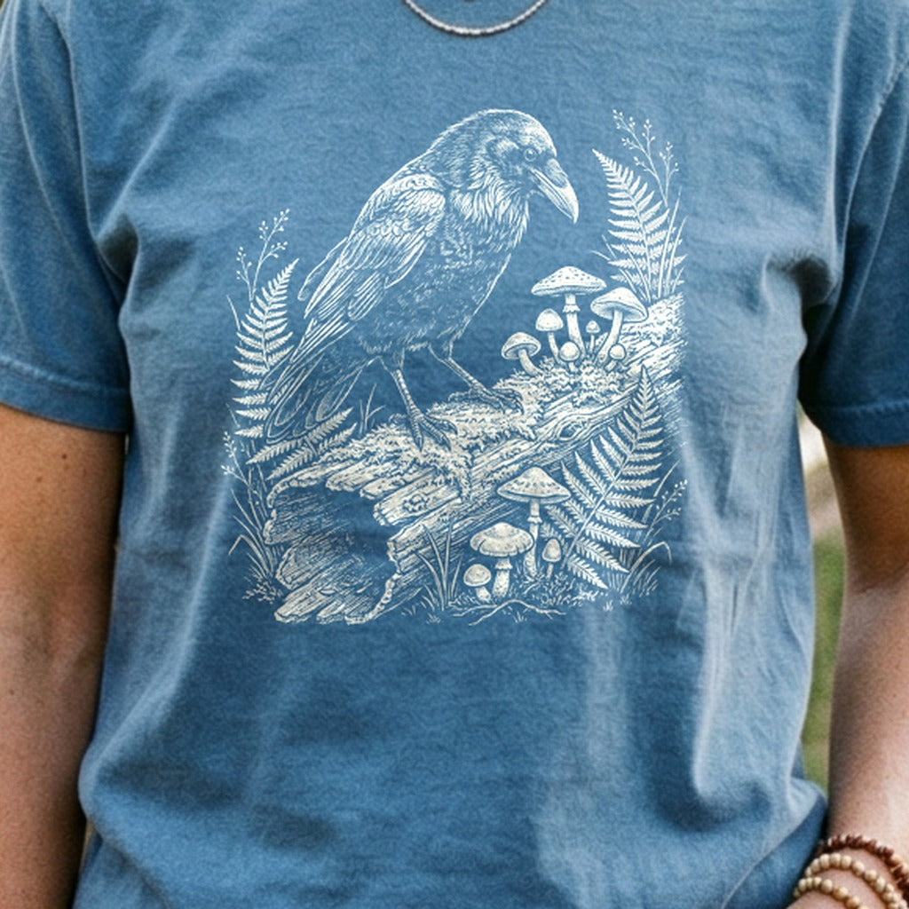 Fall Raven Cotton T-Shirt