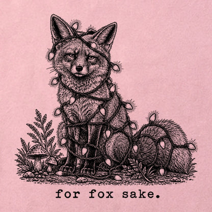 For Fox Sake Christmas Lights Cotton T-Shirt