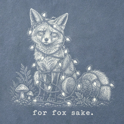 For Fox Sake Christmas Lights Cotton T-Shirt