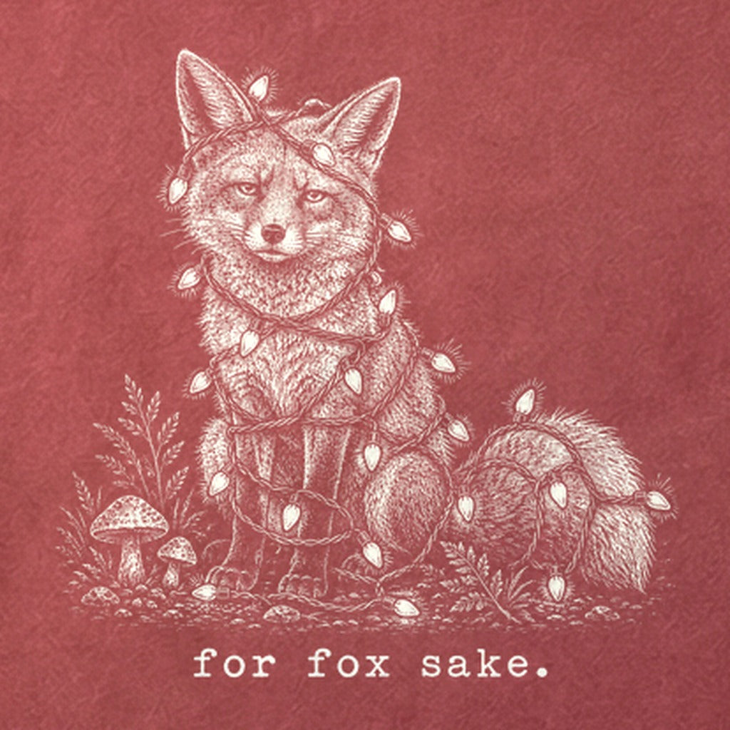 For Fox Sake Christmas Lights Cotton T-Shirt