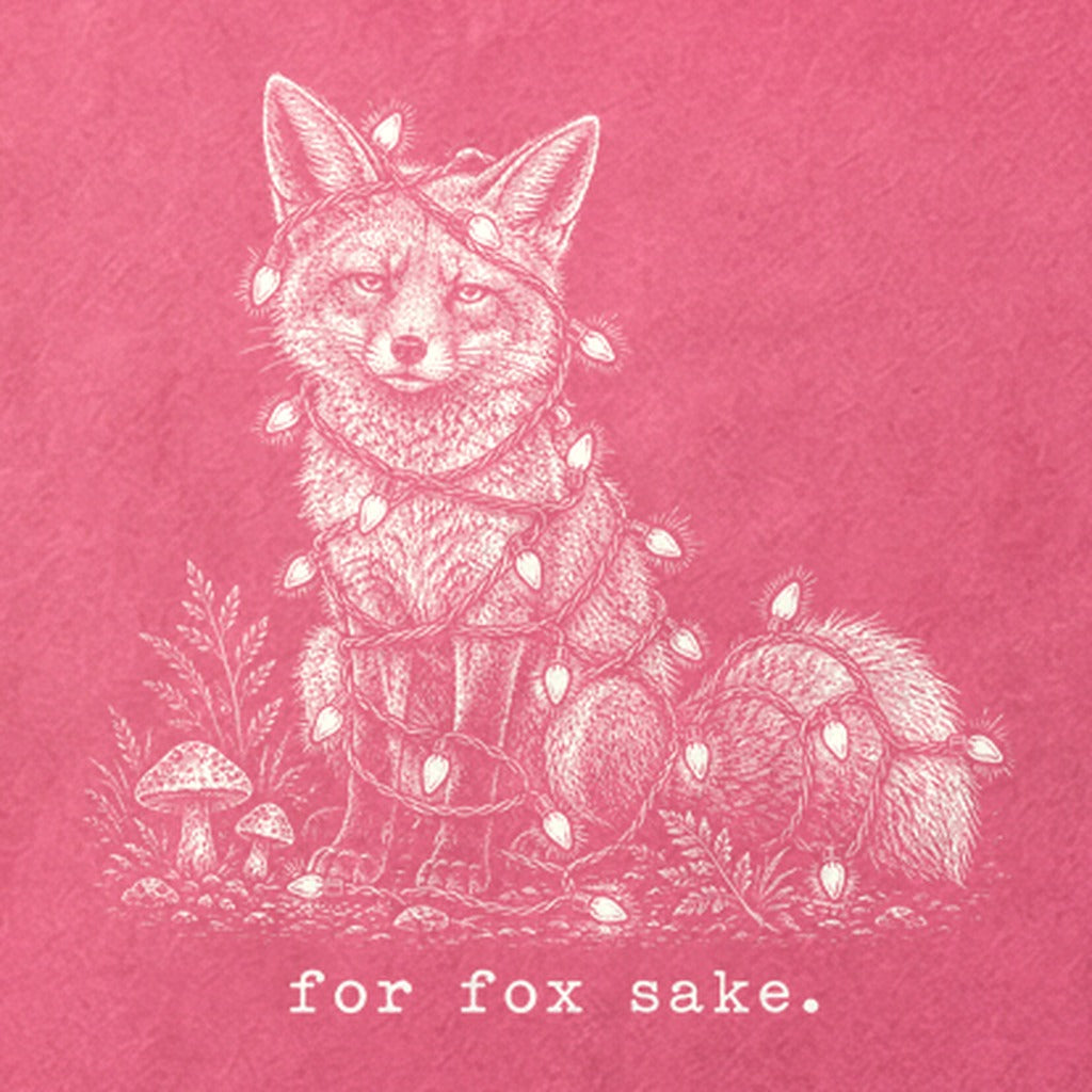 For Fox Sake Christmas Lights Cotton T-Shirt