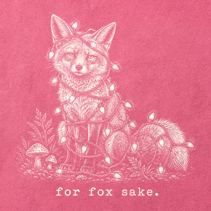 For Fox Sake Christmas Lights Cotton T-Shirt