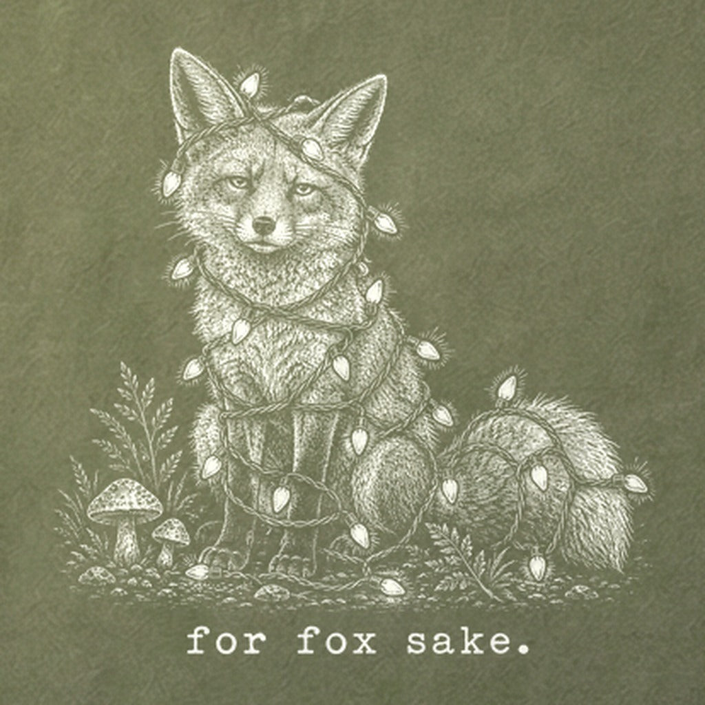 For Fox Sake Christmas Lights Cotton T-Shirt