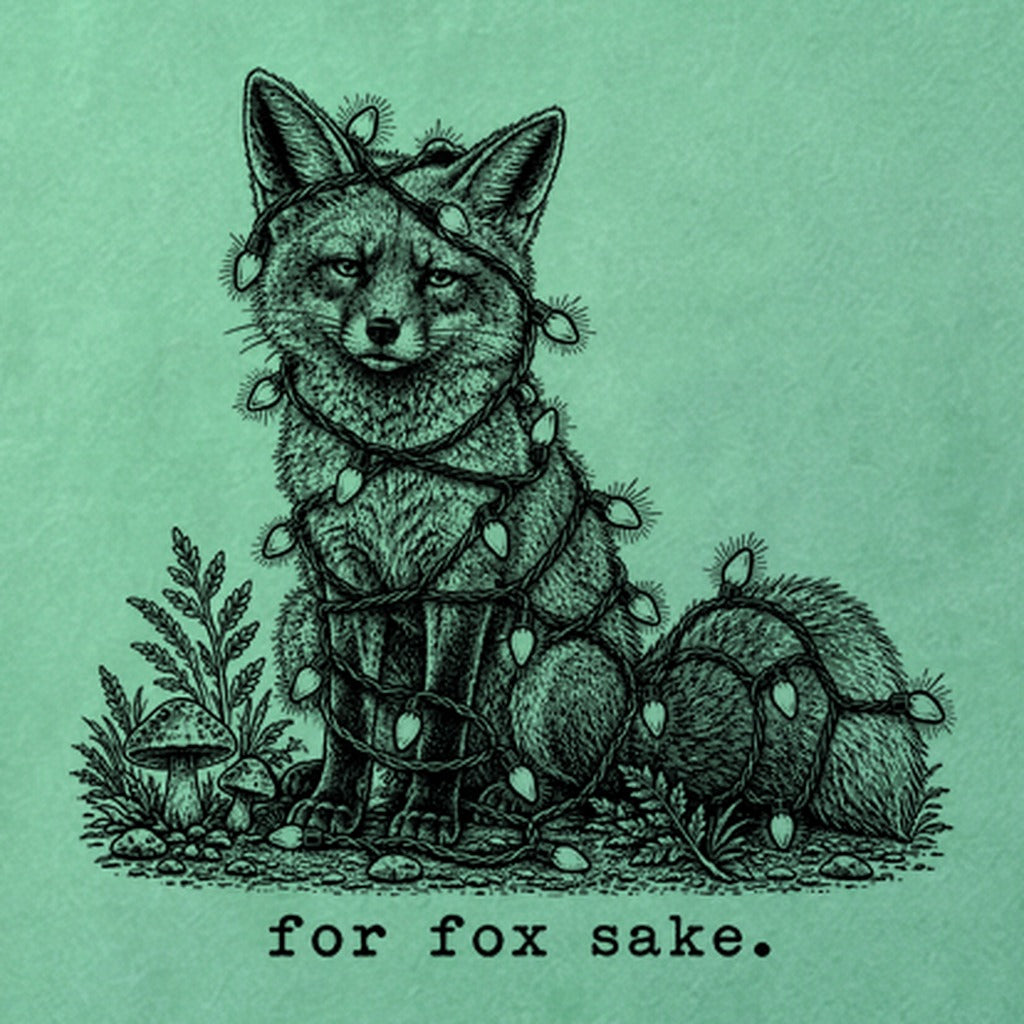 For Fox Sake Christmas Lights Cotton T-Shirt
