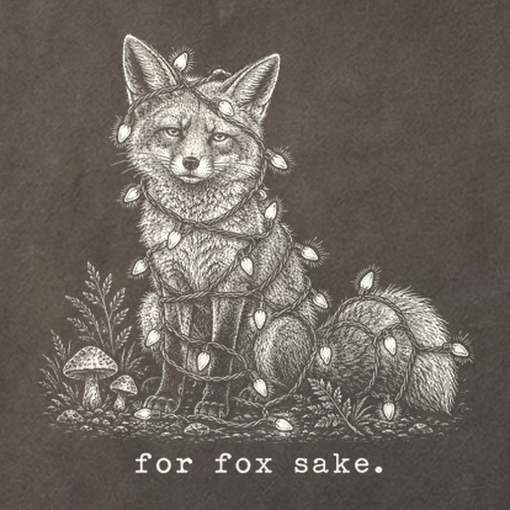 For Fox Sake Christmas Lights Cotton T-Shirt