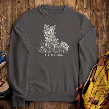 For Fox Sake Christmas Lights Crewneck Sweatshirt