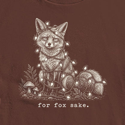 For Fox Sake Christmas Lights Crewneck Sweatshirt