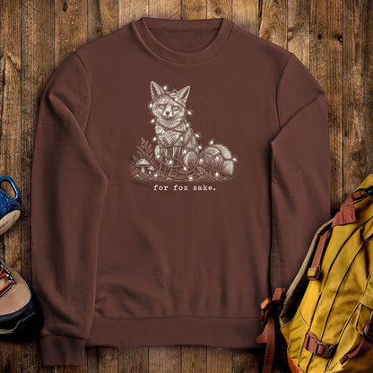 For Fox Sake Christmas Lights Crewneck Sweatshirt