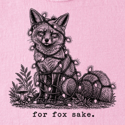 For Fox Sake Christmas Lights Kids Cotton T-Shirt
