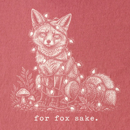 For Fox Sake Christmas Lights Kids Cotton T-Shirt