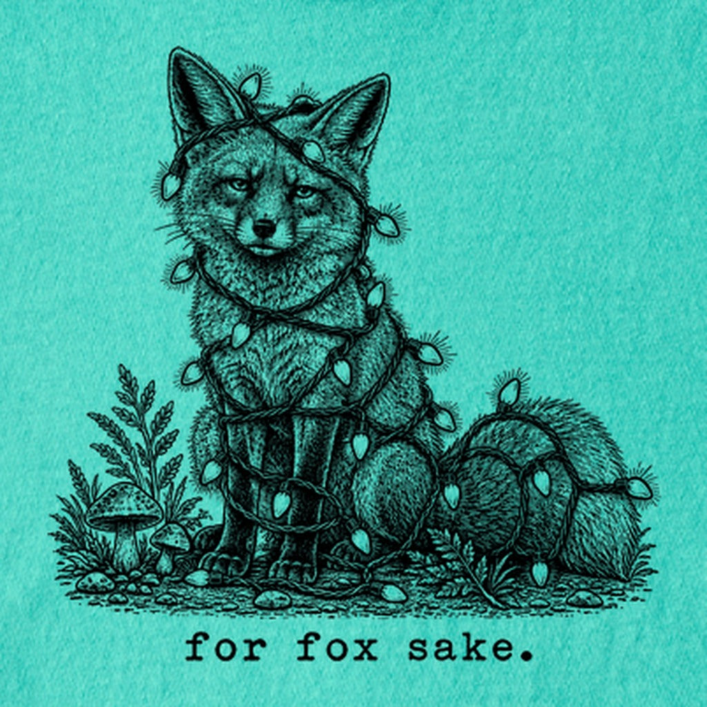 For Fox Sake Christmas Lights Kids Cotton T-Shirt
