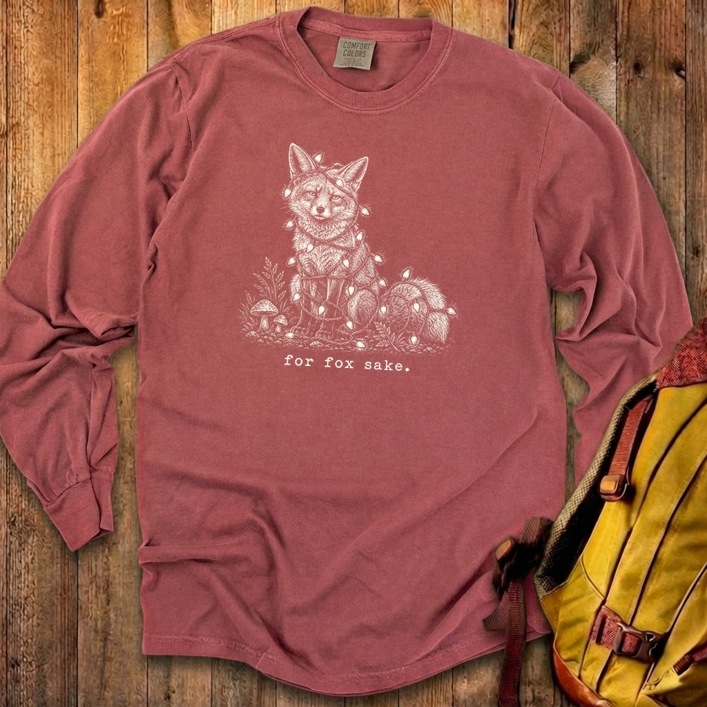 For Fox Sake Christmas Lights Premium Long Sleeve