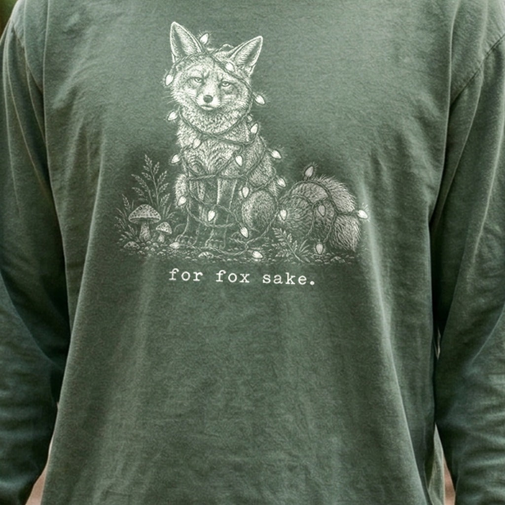 For Fox Sake Christmas Lights Premium Long Sleeve