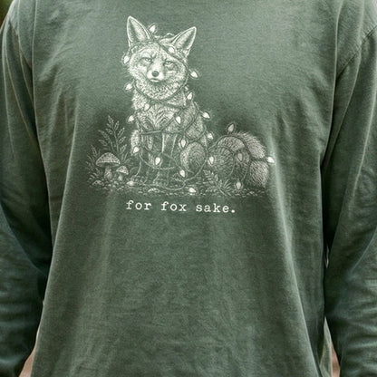 For Fox Sake Christmas Lights Premium Long Sleeve