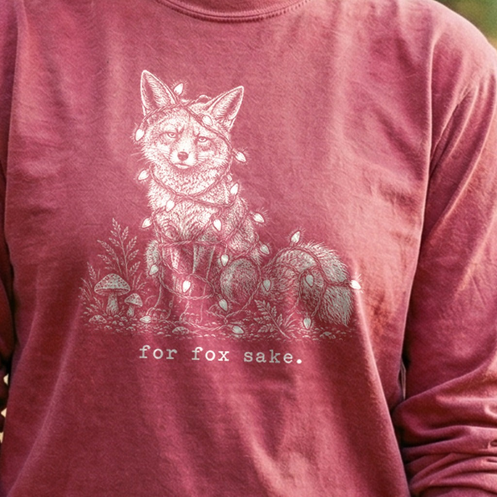 For Fox Sake Christmas Lights Premium Long Sleeve