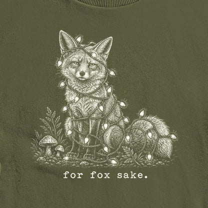 For Fox Sake Christmas Lights Crewneck Sweatshirt