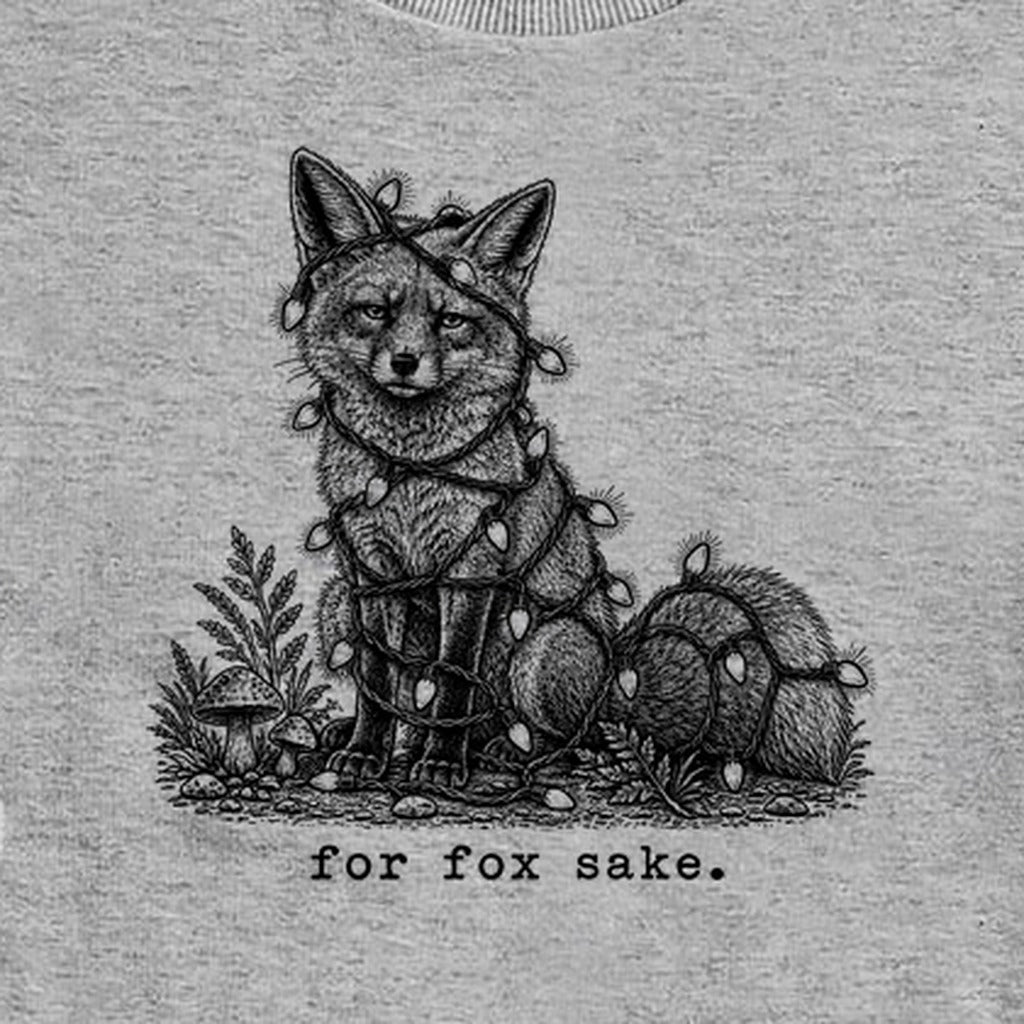 For Fox Sake Christmas Lights Crewneck Sweatshirt
