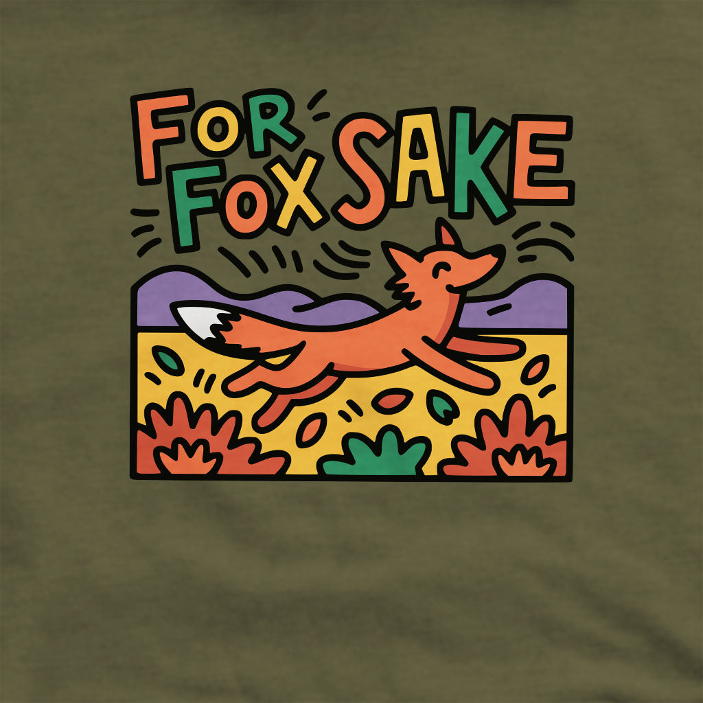 For Fox Sake Crewneck Sweatshirt Adventure and Outdoors Themed Sweatshirt
