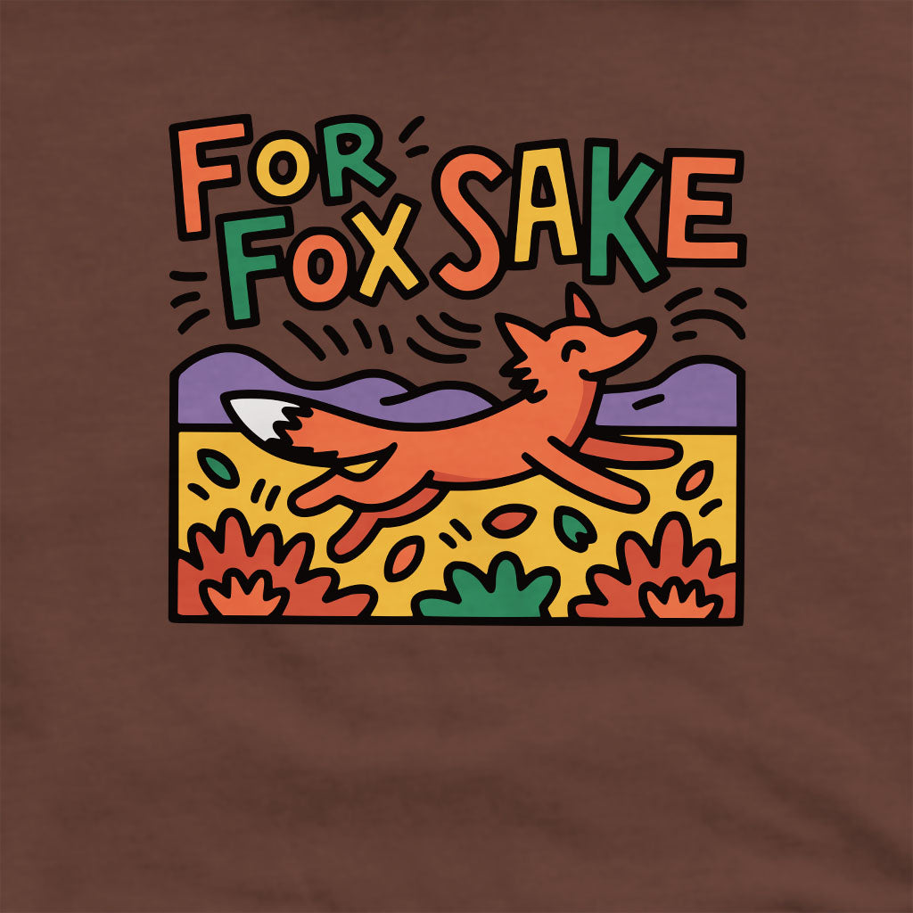 For Fox Sake Crewneck Sweatshirt Adventure and Outdoors Themed Sweatshirt