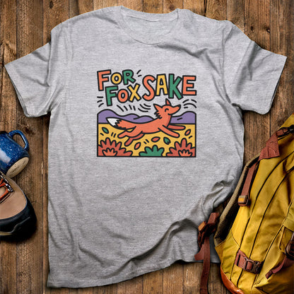 For Fox Sake T-Shirt Sport Grey Adventure and Outdoors Themed T-Shirt