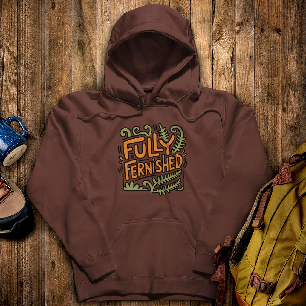Fully Fernished Hoodie Cocoa Adventure and Outdoors Themed Hoodie