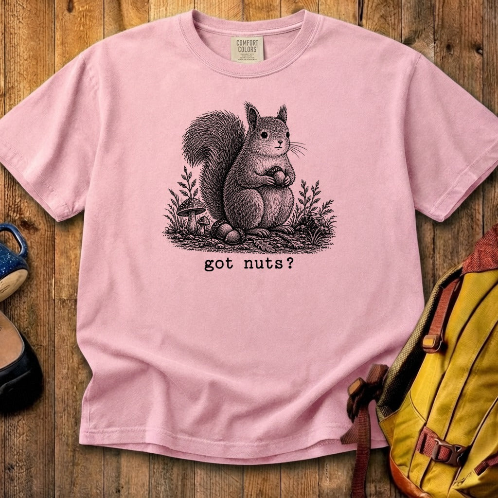 Squirrel Got Nuts Cotton T-Shirt