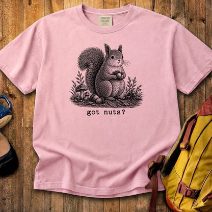 Squirrel Got Nuts Cotton T-Shirt
