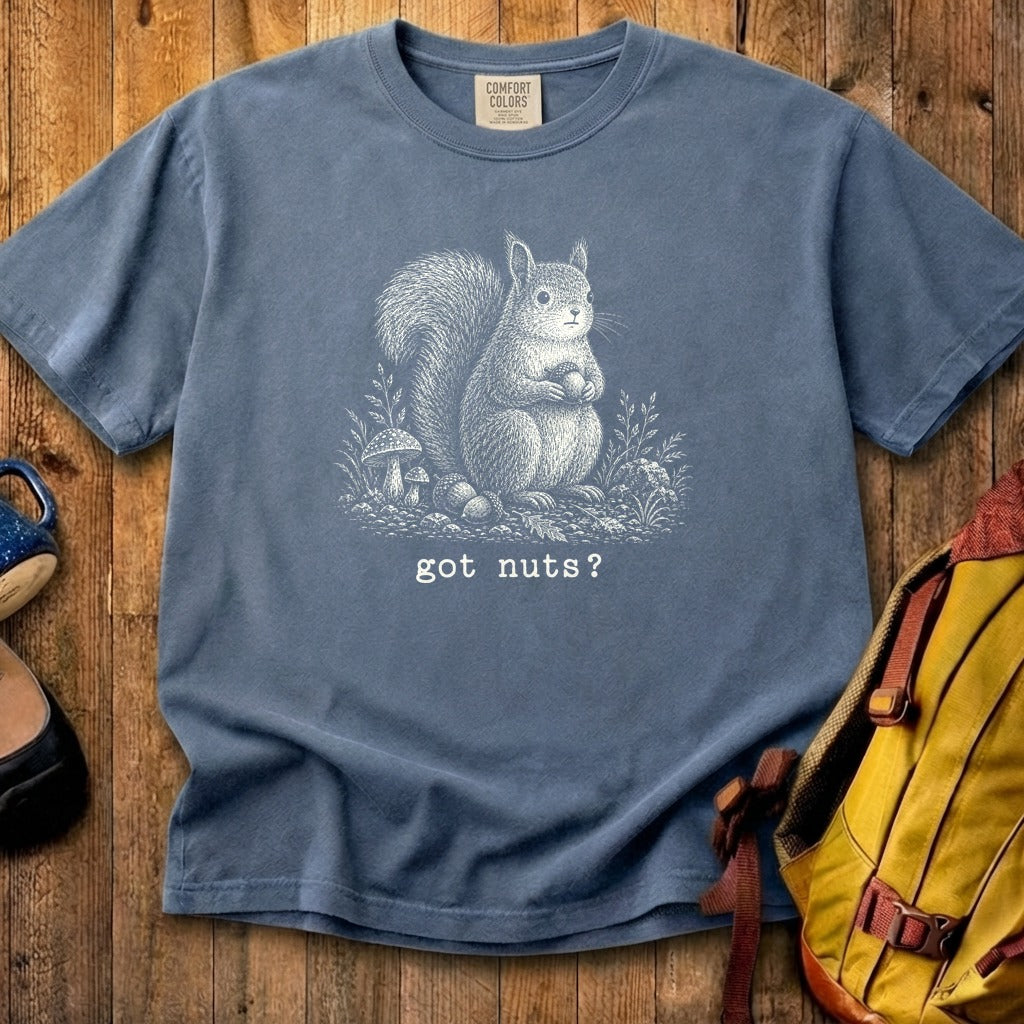 Squirrel Got Nuts Cotton T-Shirt