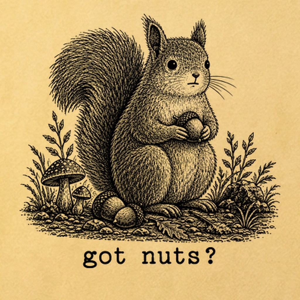 Squirrel Got Nuts Cotton T-Shirt