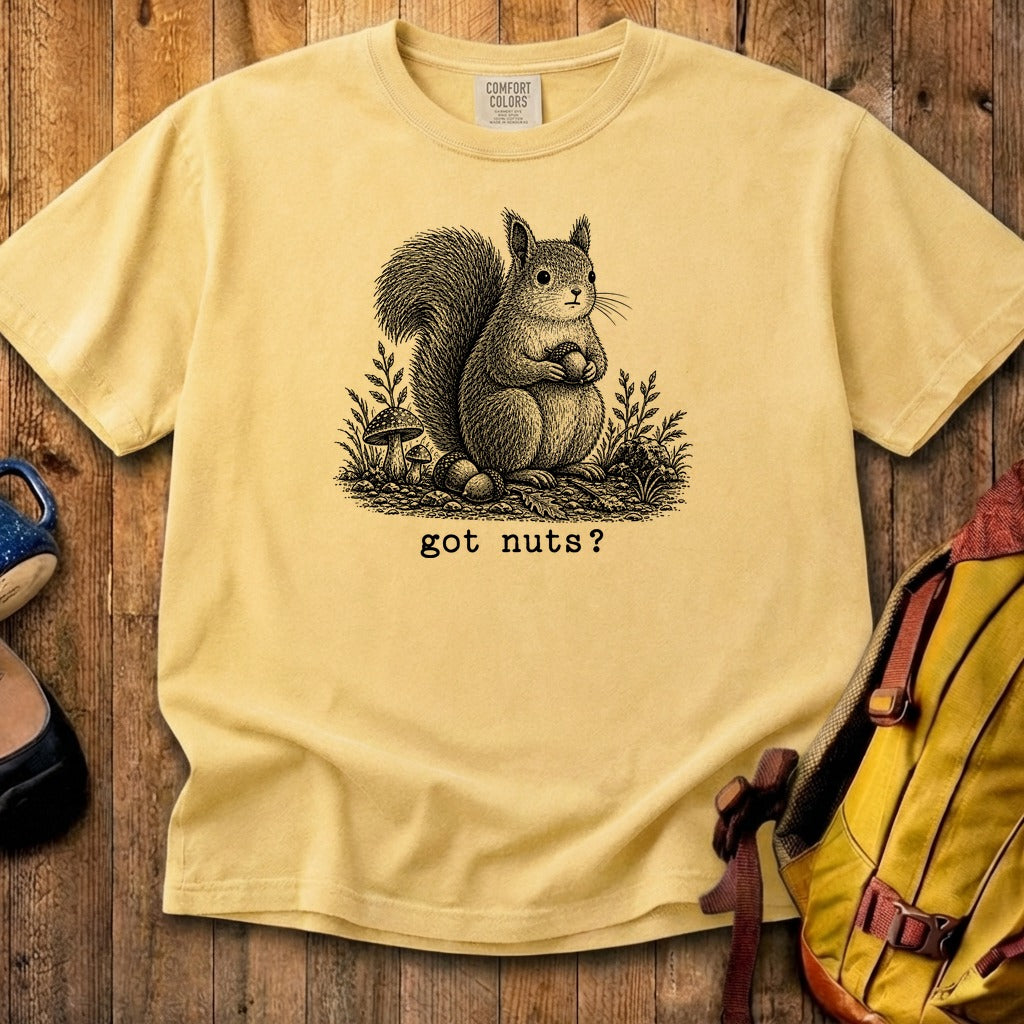 Squirrel Got Nuts Cotton T-Shirt