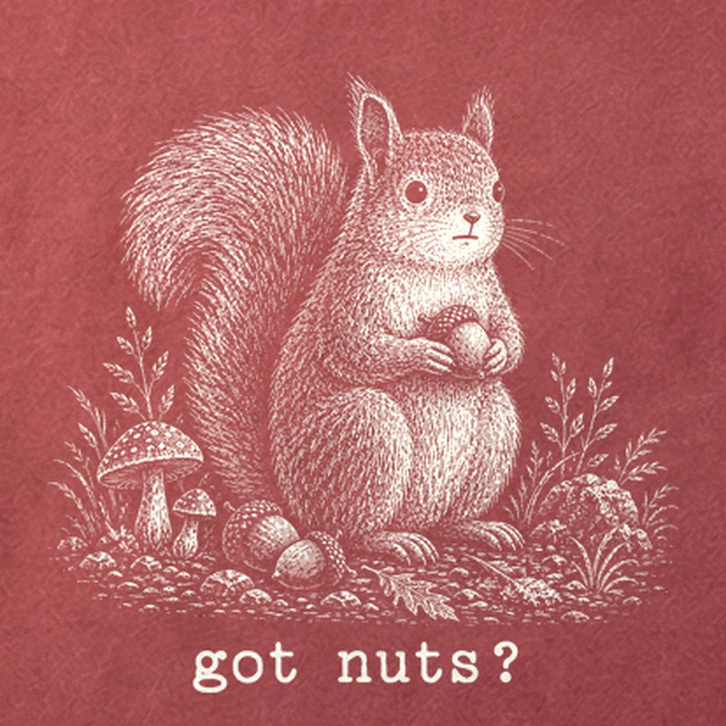 Squirrel Got Nuts Cotton T-Shirt