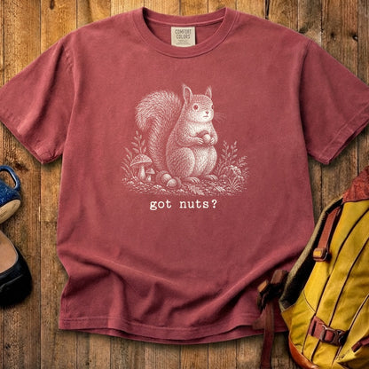 Squirrel Got Nuts Cotton T-Shirt