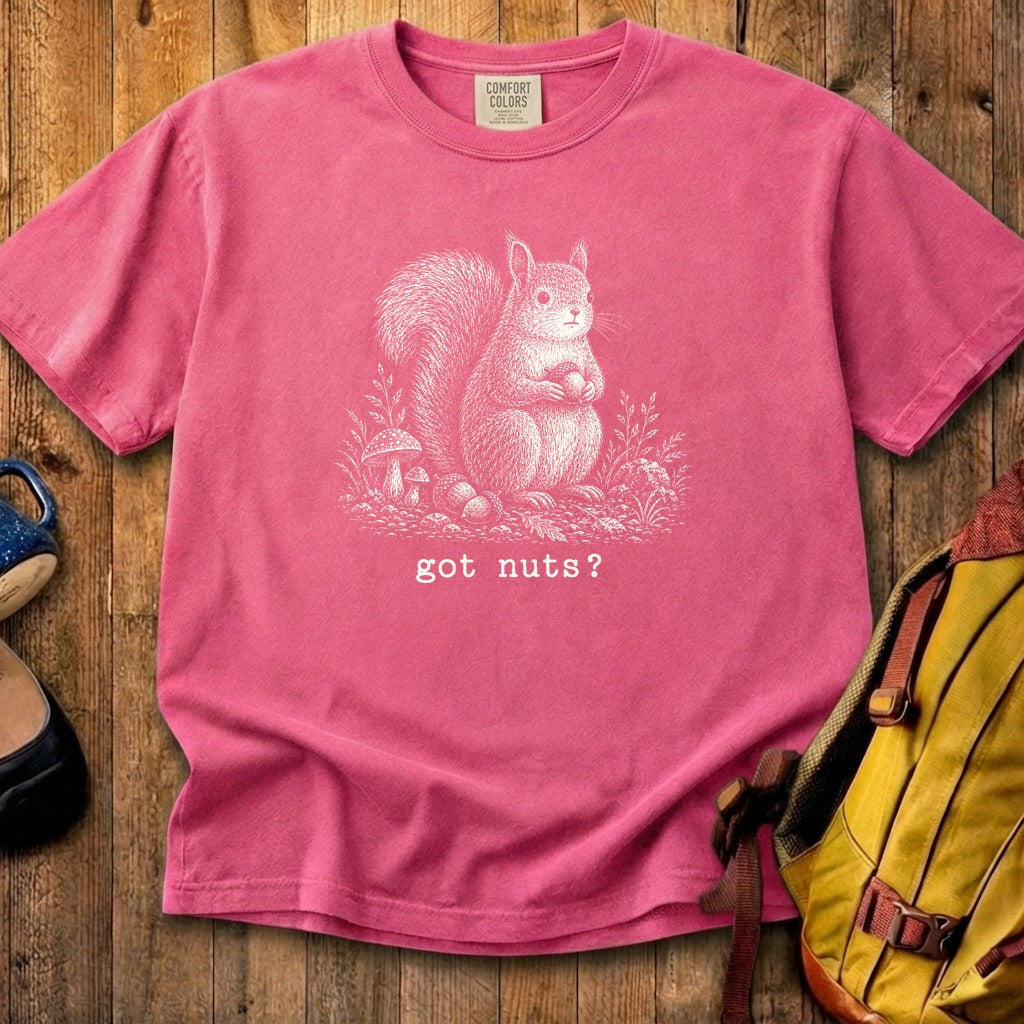Squirrel Got Nuts Cotton T-Shirt