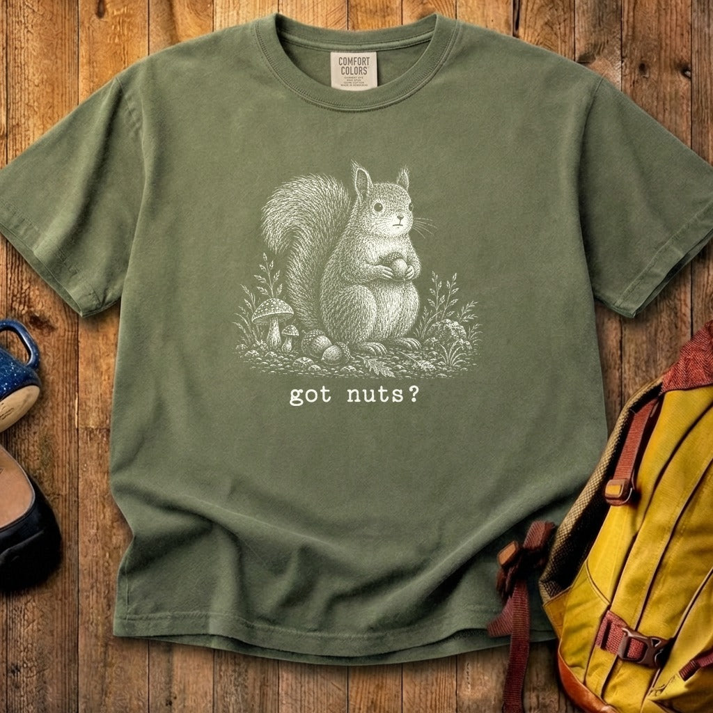 Squirrel Got Nuts Cotton T-Shirt
