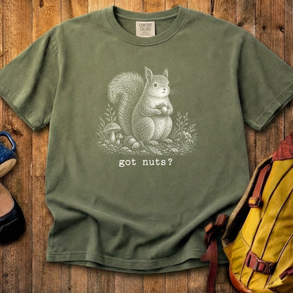 Squirrel Got Nuts Cotton T-Shirt