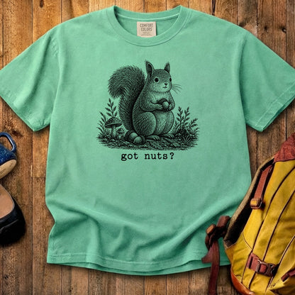 Squirrel Got Nuts Cotton T-Shirt
