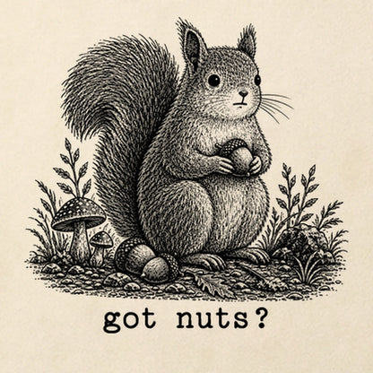 Squirrel Got Nuts Cotton T-Shirt