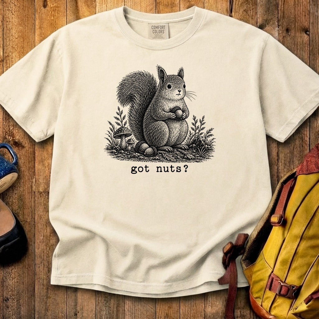 Squirrel Got Nuts Cotton T-Shirt