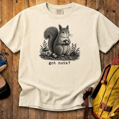 Squirrel Got Nuts Cotton T-Shirt