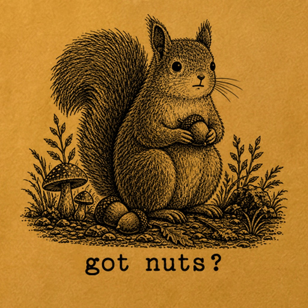Squirrel Got Nuts Cotton T-Shirt