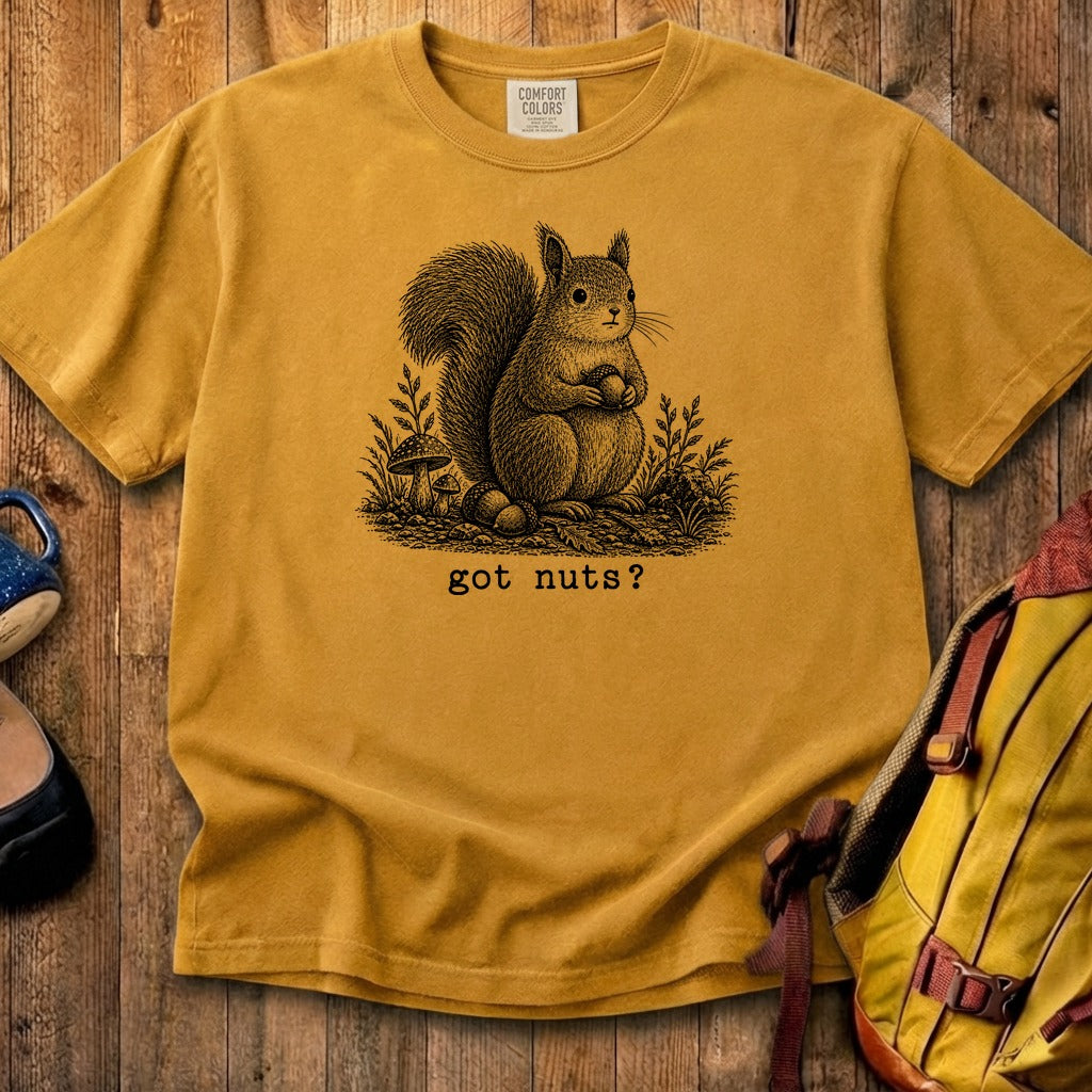 Squirrel Got Nuts Cotton T-Shirt