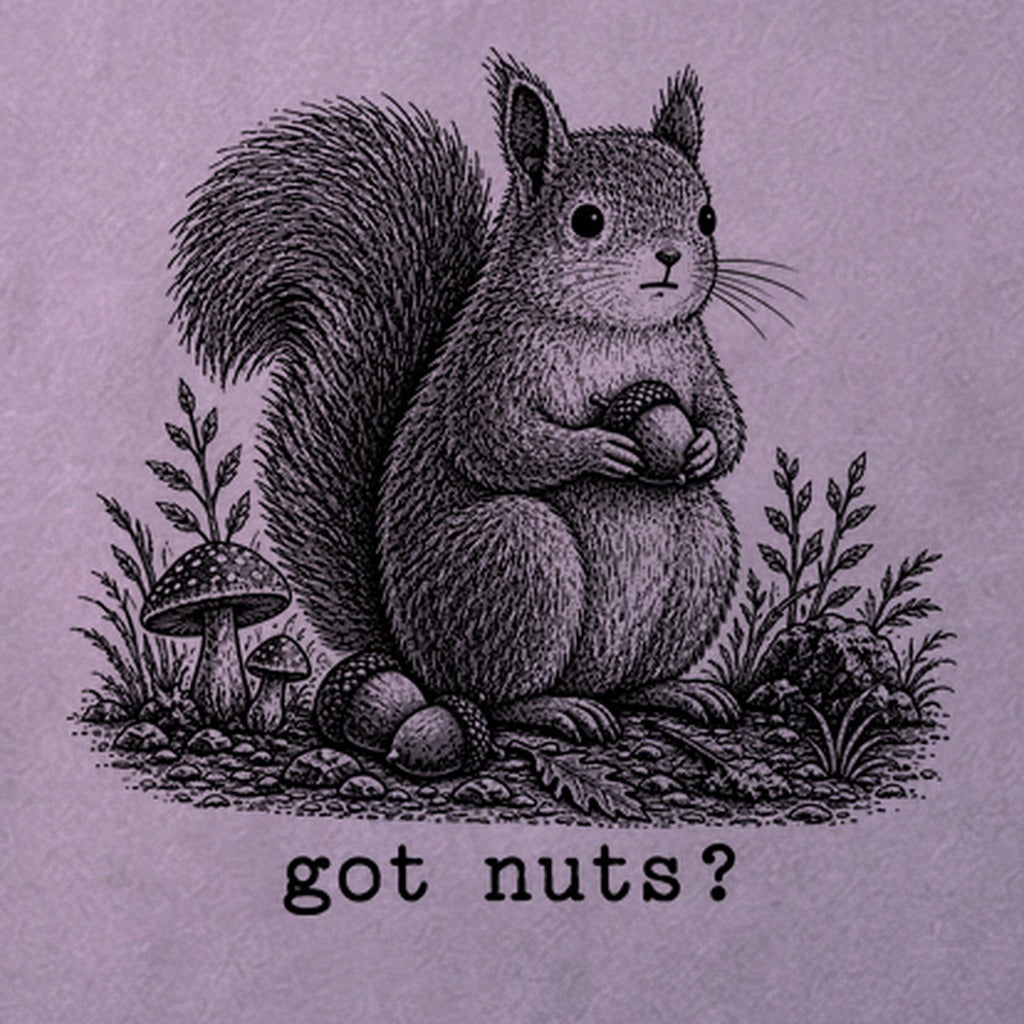 Squirrel Got Nuts Cotton T-Shirt