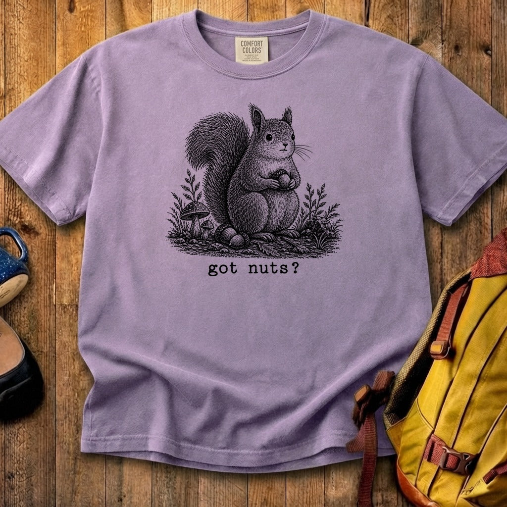 Squirrel Got Nuts Cotton T-Shirt
